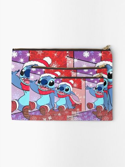 Disney Stitch Red Christmas Makeup Bag