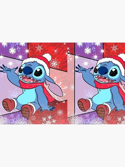 Disney Stitch Red Christmas Makeup Bag