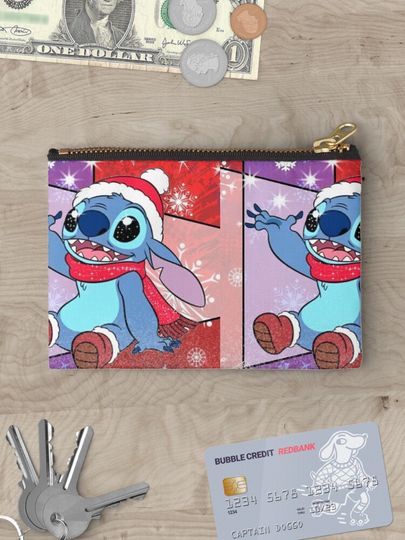 Disney Stitch Red Christmas Makeup Bag