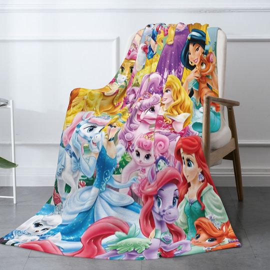 Custom Name Disney Princess Blanket, Gift For Daughter