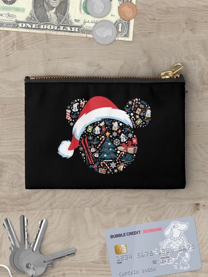 Mickey Mouse Head Disney Christmas Makeup Bag