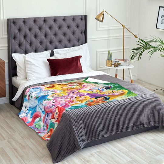 Custom Name Disney Princess Blanket, Gift For Daughter