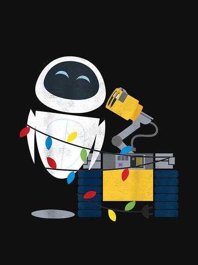 Disney Pixar Wall-E Eve Christmas Light Wrap T-Shirt