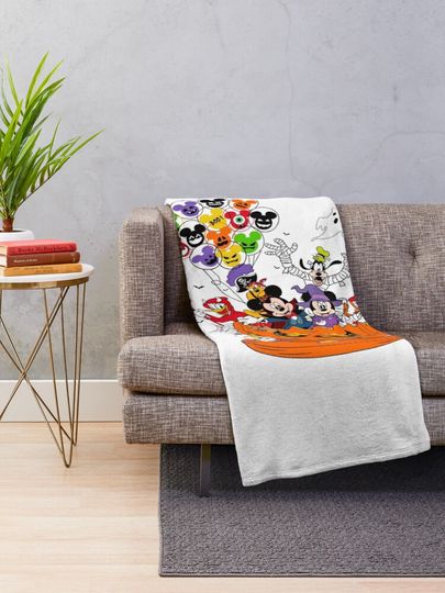 Disney Mickey And Friends Halloween Throw Blanket