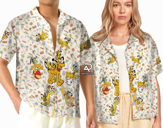 Pluto Summer Beach Hawaiian Shirt, Disney Pluto