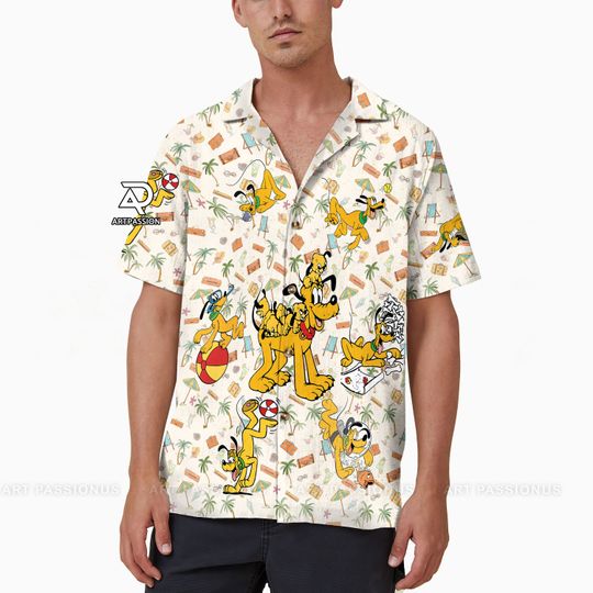 Pluto Summer Beach Hawaiian Shirt, Disney Pluto