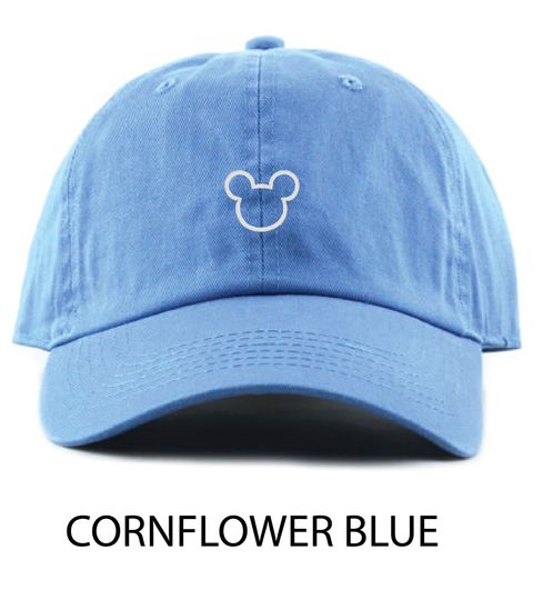 Mickey Mouse outline subtle and simple embroidered Disney hat