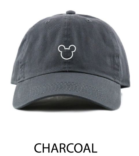 Mickey Mouse outline subtle and simple embroidered Disney hat