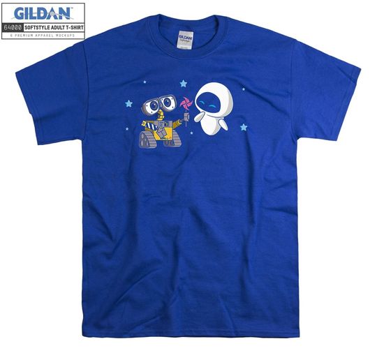 Disney Wall-E and Eve Moonscape T-shirt  Unisex