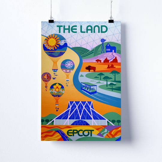 Epcot Disney Poster, Vintage Disney Poster