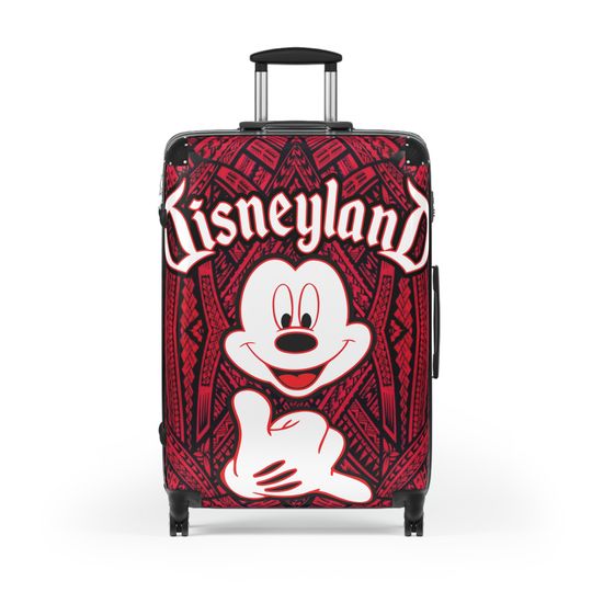 Polynesian style Disneyland Mickey Mouse shaka Suitcase