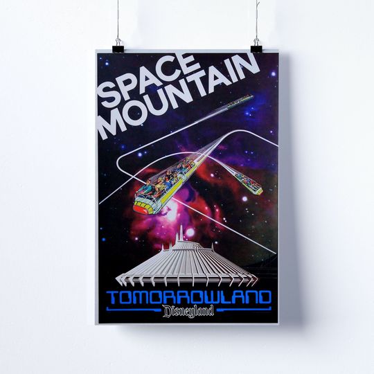 Disney Space Mountain Poster, Tomorrowland Disneyland Poster