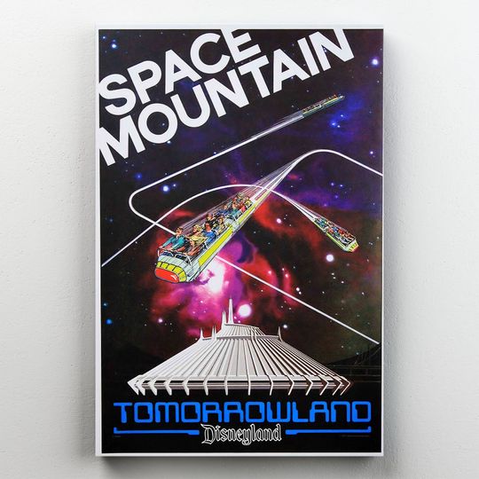 Disney Space Mountain Poster, Tomorrowland Disneyland Poster