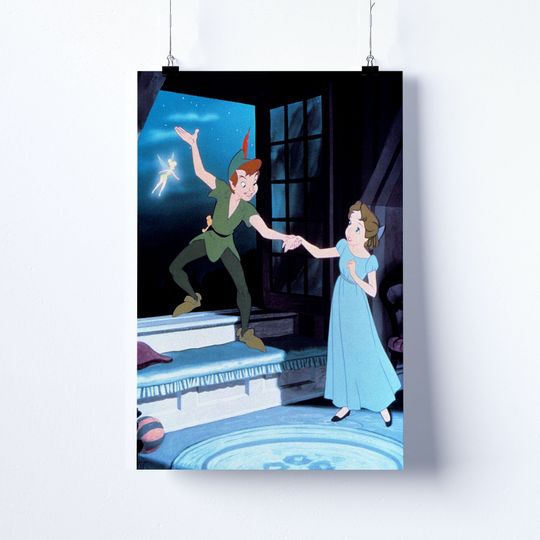 Disney Peter Pan Animated Character Poster, Disney Magic Kingdom Poster