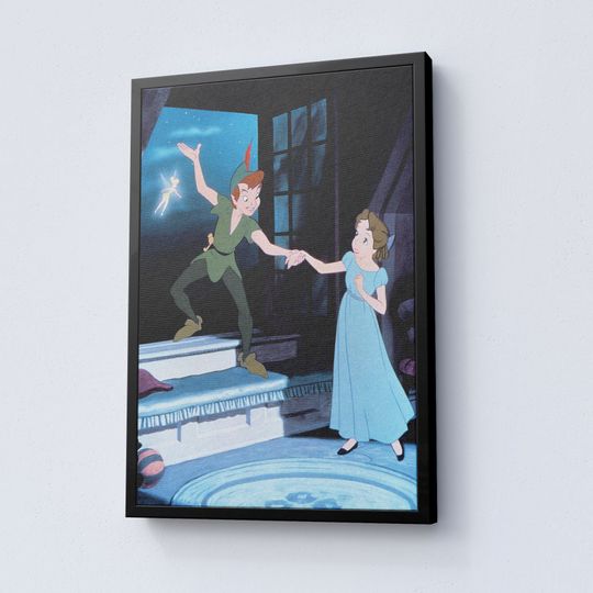 Disney Peter Pan Animated Character Poster, Disney Magic Kingdom Poster