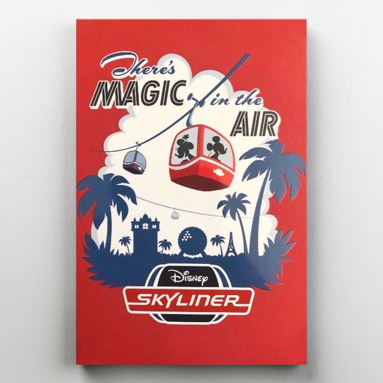 Disney Vintage Skyliner Transportation Poster