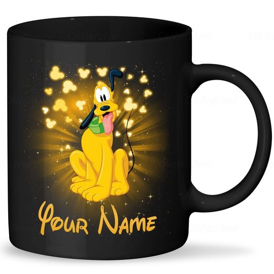 Disney Pluto Mugs, Pluto Coffee Mugs, Pluto Coffee Cup, Personalized Pluto Mug, Disneyland Mug
