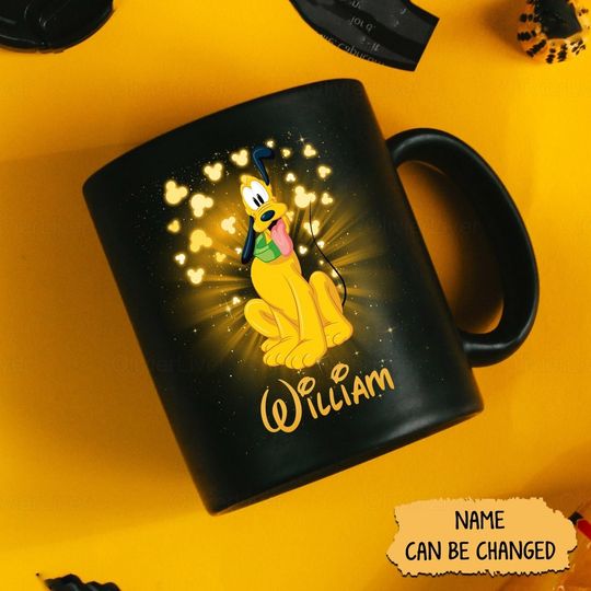 Disney Pluto Mugs, Pluto Coffee Mugs, Pluto Coffee Cup, Personalized Pluto Mug, Disneyland Mug