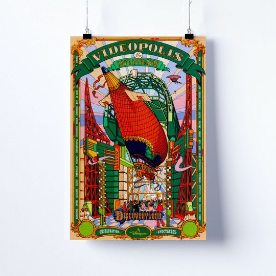 Disneyland Paris Videopolis Poster, Disneyland Paris Poster