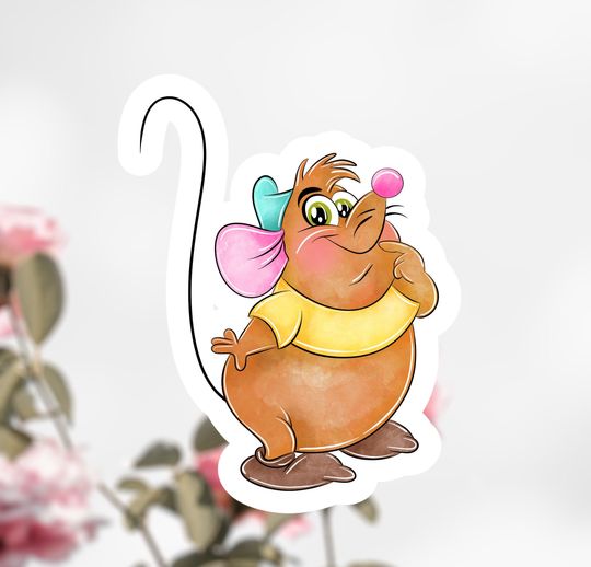 Cinderellas Mice Sticker, Disney Mouse Sticker, Cinde Sticker