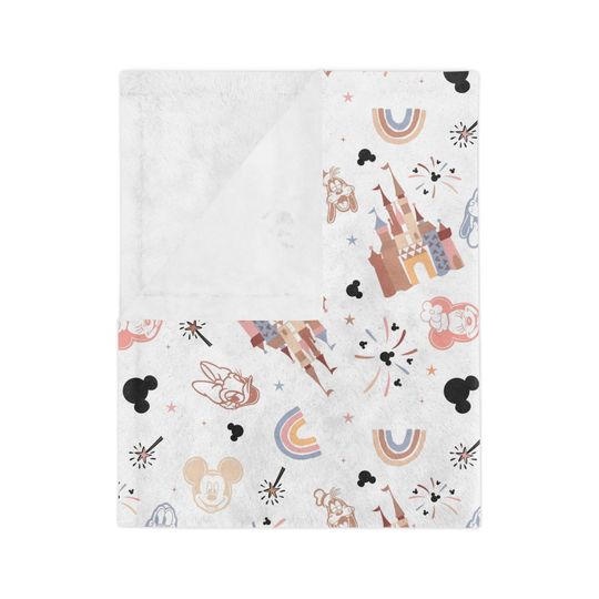 Customizable Disney Castle Blanket, Mickey Mouse Blanket