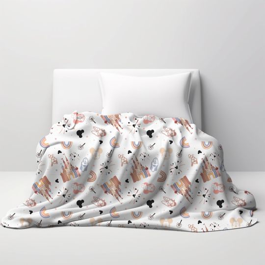 Customizable Disney Castle Blanket, Mickey Mouse Blanket