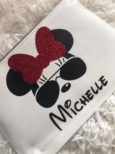 Minnie Mouse Makeup Bag, Small Minnie Bag, Disney Bag
