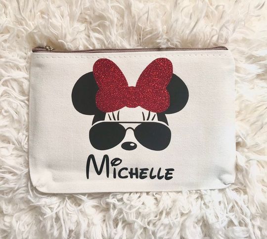 Minnie Mouse Makeup Bag, Small Minnie Bag, Disney Bag