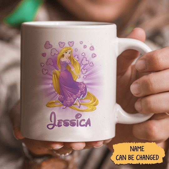 Rapunzel disney custome name mug