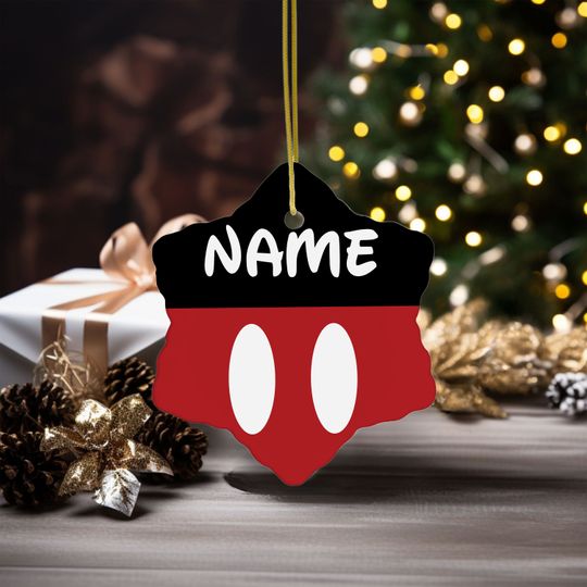 Personalized Mickey Mouse Name Ornaments Custom Christmas Tree Ornament Disney Mickey