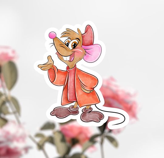 Cinderellas Mice Sticker, Disney Mouse Sticker, Cinde Sticker