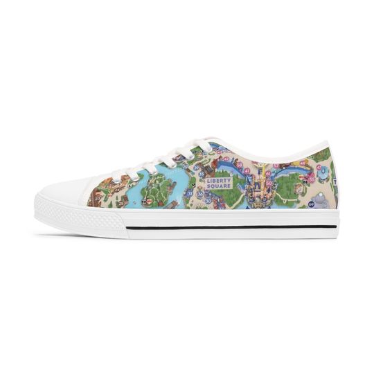 Disney Park Map Women's Low Top Sneakers