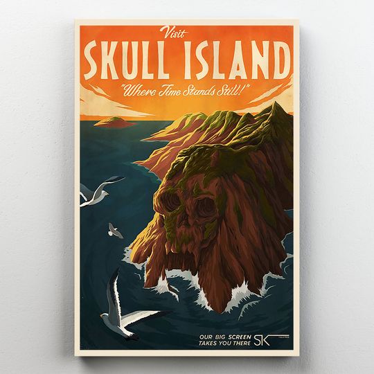 Vintage Disneyland Kong Skull Island Attraction Poster