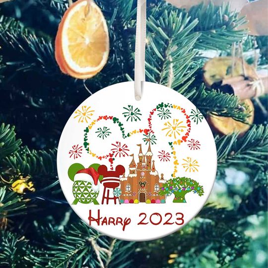 Personalized Mickey Mouse Christmas Ornament, Disneyworld Ornament