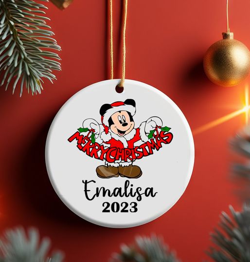 Personalized Minnie Mouse Ornaments, Tree Ornaments, Disney Ornaments