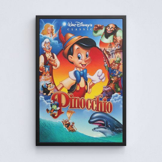 Disney Pinocchio Animated Character Poster