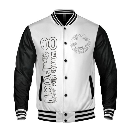 Personalized Winnie the Pooh Disney Baseball Jacket