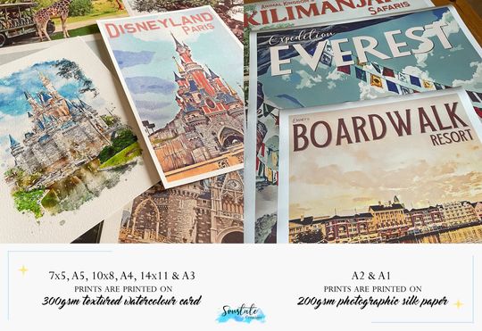 Fantasy Style Epcot Poster, Surreal Disney Poster, Disney Posters