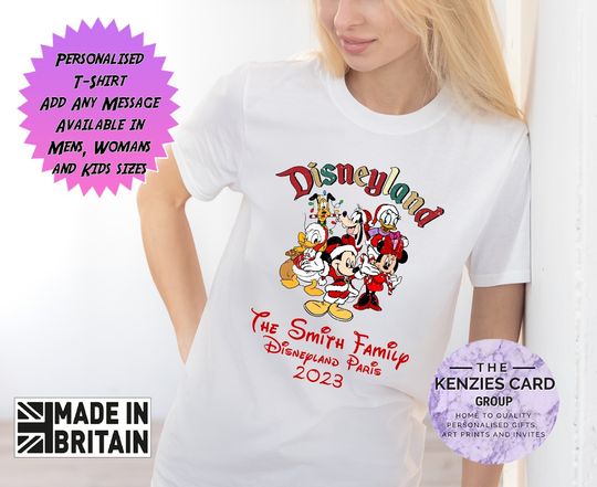 Personalized Christmas Disneyland Paris T-Shirt