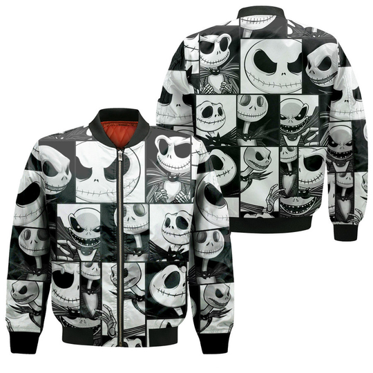 Jack Skellington Nightmare Before Christmas Disney Bomber Jacket