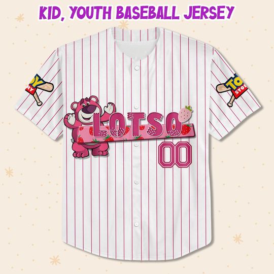 Personalized Lotso Pink Disney Baseball Jersey