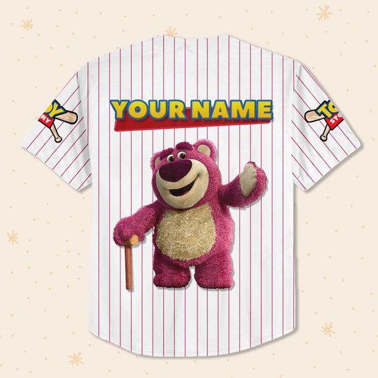 Personalized Lotso Pink Disney Baseball Jersey