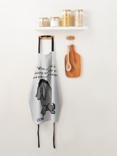 Disney Winnie The Pooh Sad Eeyore Quote Kitchen Apron