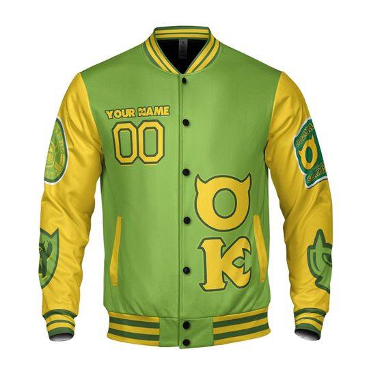 Personalized Monster University OK Uniform Disney Baseball Jacket
