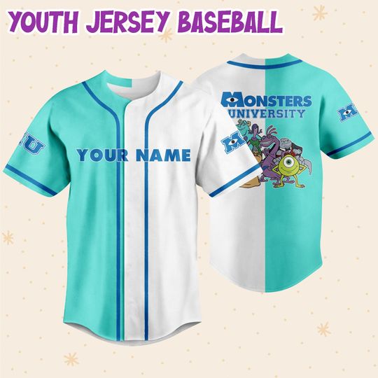 Personalized Monsters University Disney Baseball Jersey