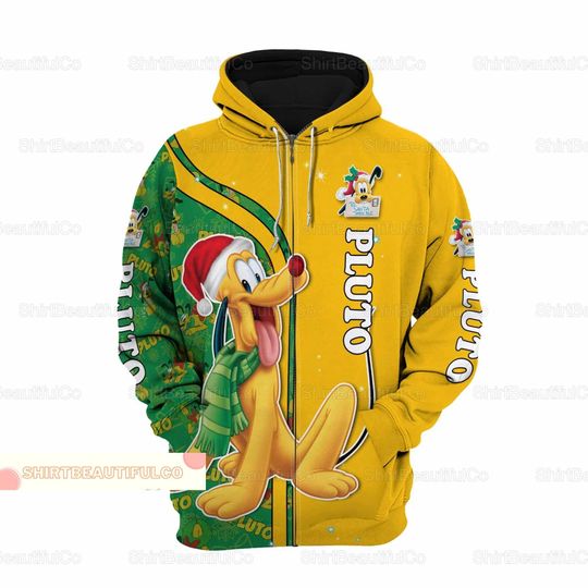 Christmas Pluto Hoodie, Disney Pluto Hoodie