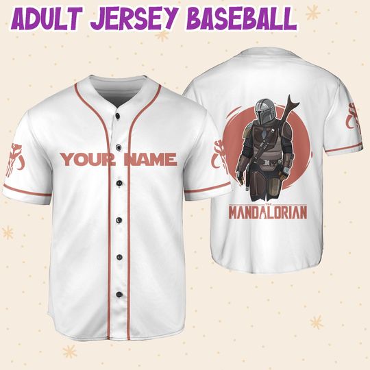 Personalized Star Wars The Mandalorian Disney Baseball Jersey