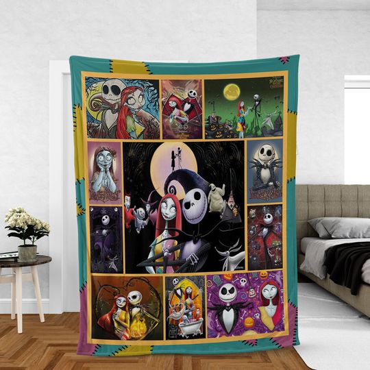 Nightmare Before Christmas Blanket, Disney Christmas Nightmare Fleece Blanket