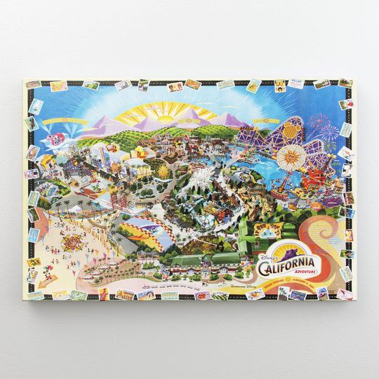 Disney California Adventure Map Premium Matte Vertical Poster