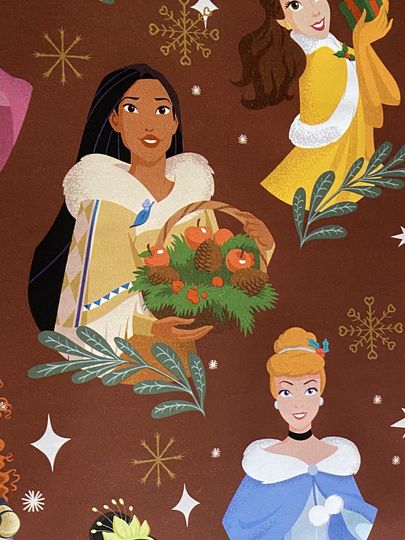 Disney Princess Christmas Wrapping Paper, Gift Wrapping Paper